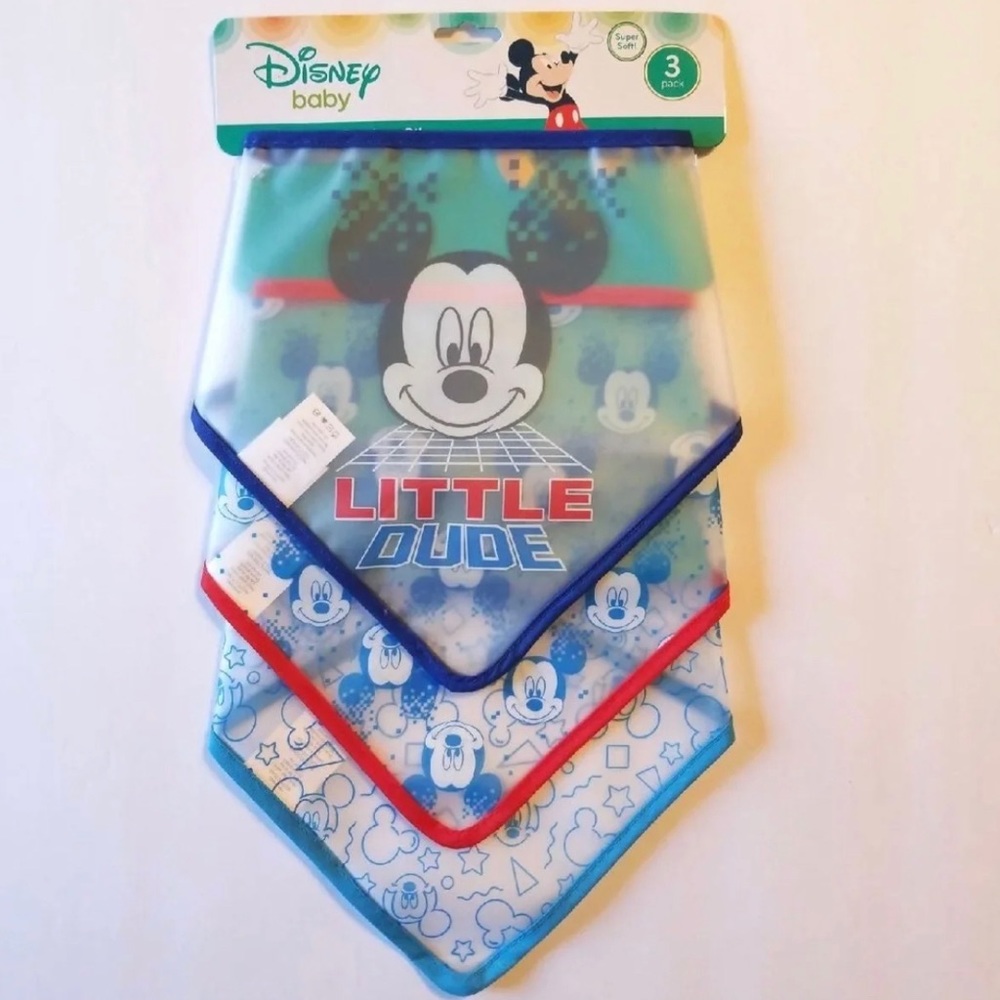 DISNEY BABY MICKEY MOUSE BANDANA BIBS